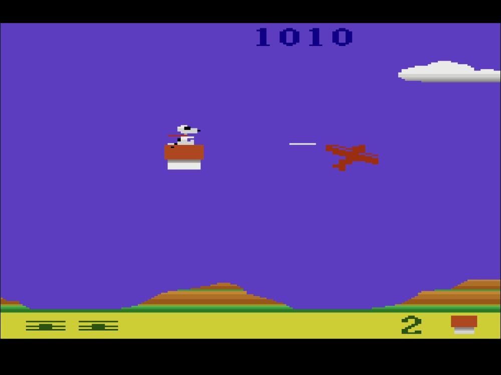 Gameplay of Snoopy And The Red Baron for Atari 2600
